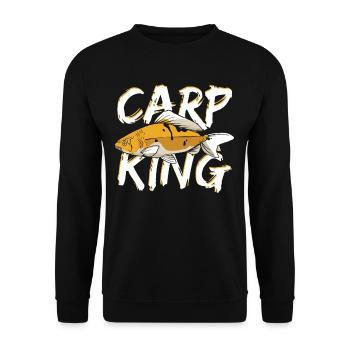 Carp King Carp Fishing Fishing - Unisex Sweatshirt - black - Front - Alina (178cm) & Michal (187cm)