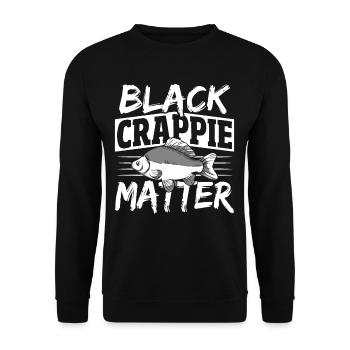 Black Crappie Matter Crappie Fishing Fish Hunting - Unisex Sweatshirt - black - Front - Alina (178cm) & Michal (187cm)