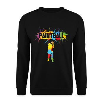 Paintball Paintballing Paintballer - Unisex Sweatshirt - black - Front - Alina (178cm) & Michal (187cm)