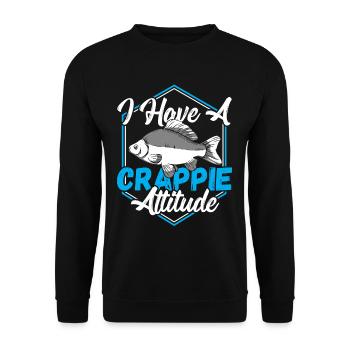 I Have a Crappie Attitude Crappie Fishing Fish - Unisex Sweatshirt - black - Front - Alina (178cm) & Michal (187cm)