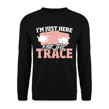 I'm Just Here For The Trace Soap Making Soap - Unisex Pullover - Schwarz - Vorne - Alina (178cm) & Michal (187cm)