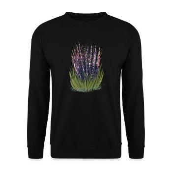 Lavendel I Team Braut Blumenkranz Hochzeit Boho - Unisex Pullover - Schwarz - Vorne - Alina (178cm) & Michal (187cm)