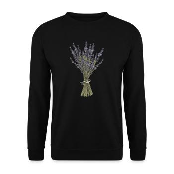 Lavendel I Team Braut Blumenkranz Hochzeit Boho - Unisex Pullover - Schwarz - Vorne - Alina (178cm) & Michal (187cm)