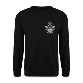 Gottesanbeterin I Fangschrecke Mantis Insekt Motiv - Unisex Pullover - Schwarz - Vorne - Alina (178cm) & Michal (187cm)