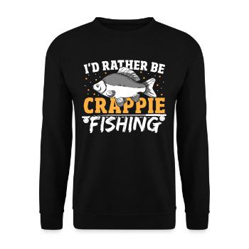 Je préfère être Crappie Pêche Pêche Fish Hunting - Sweat-shirt Unisexe - noir - Devant - Alina (178cm) & Michal (187cm)