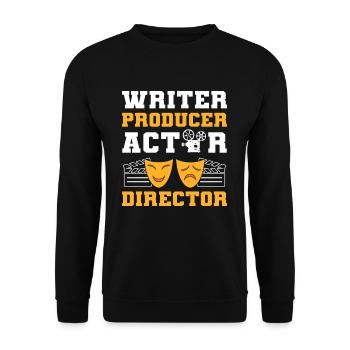 Scénariste Producteur Acteur Réalisateur Cinéaste - Sweat-shirt Unisexe - noir - Devant - Alina (178cm) & Michal (187cm)