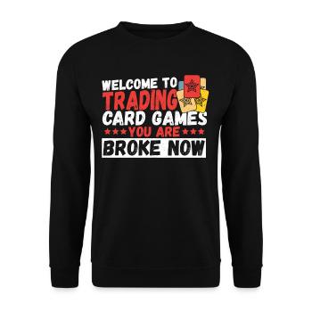 Welcome to Trading Card Games Trading Card Game - Unisex Sweatshirt - black - Front - Alina (178cm) & Michal (187cm)