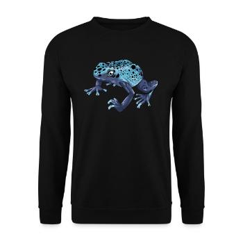 Poison Dart Frog I Toad Frog Motif for Amphibians - Unisex Sweatshirt - black - Front - Alina (178cm) & Michal (187cm)