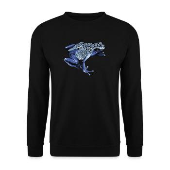 Poison Dart Frog I Toad Frog Motif for Amphibians - Unisex Sweatshirt - black - Front - Alina (178cm) & Michal (187cm)