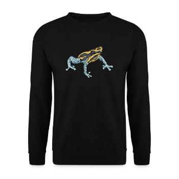 Poison Dart Frog I Toad Frog Motif for Amphibians - Unisex Sweatshirt - black - Front - Alina (178cm) & Michal (187cm)