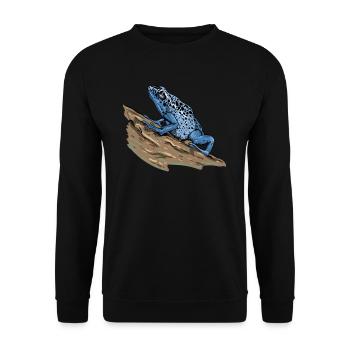 Poison Dart Frog I Toad Frog Motif for Amphibians - Unisex Sweatshirt - black - Front - Alina (178cm) & Michal (187cm)