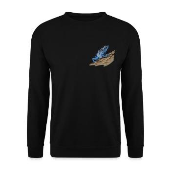 Poison Dart Frog I Toad Frog Motif for Amphibians - Unisex Sweatshirt - black - Front - Alina (178cm) & Michal (187cm)