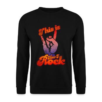 Rock and Roll Music - Unisex Sweatshirt - black - Front - Alina (178cm) & Michal (187cm)