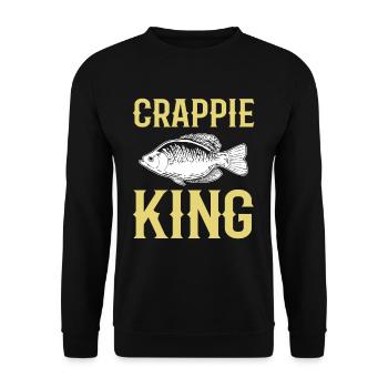 Crappie King Crappie Fishing Fish Hunting - Unisex Sweatshirt - black - Front - Alina (178cm) & Michal (187cm)