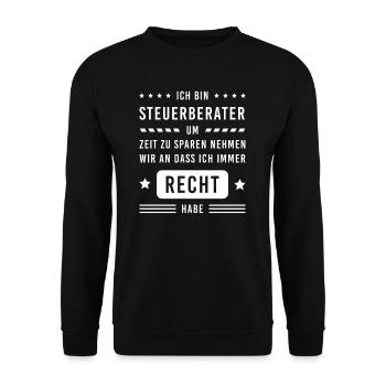 Steuerberater I Examen Finanzen Steuern Motiv für - Unisex Pullover - Schwarz - Vorne - Alina (178cm) & Michal (187cm)