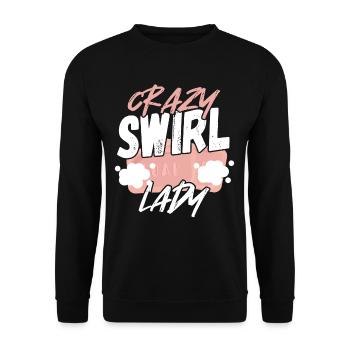 Crazy Swirl Lady Savon Fabrication Savon Cuisson - Sweat-shirt Unisexe - noir - Devant - Alina (178cm) & Michal (187cm)