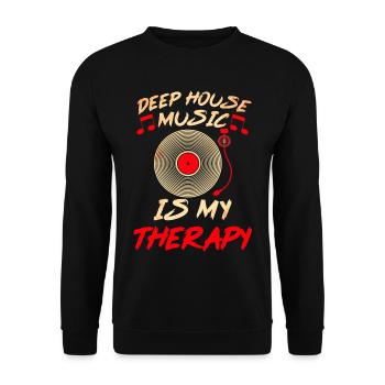 Deep House Musik - Unisex Pullover - Schwarz - Vorne - Alina (178cm) & Michal (187cm)