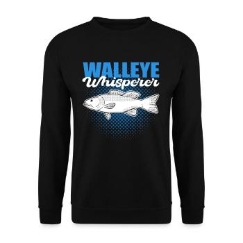 Walleye Whisperer Walleye Fishing Fish Hunting - Unisex Sweatshirt - black - Front - Alina (178cm) & Michal (187cm)