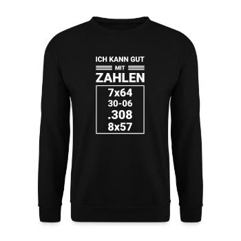 Sportschütze I Schützenverein Schießstand für - Unisex Pullover - Schwarz - Vorne - Alina (178cm) & Michal (187cm)
