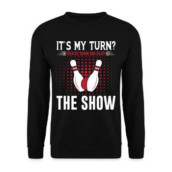Bowling - Unisex Pullover - Schwarz - Vorne - Alina (178cm) & Michal (187cm)