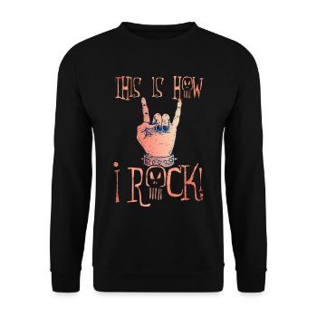 Rock and Roll Rock Roll Musique - Sweat-shirt Unisexe - noir - Devant - Alina (178cm) & Michal (187cm)