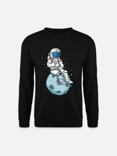 Astronaut Klarinette Musik Geschenk Klarinette - Unisex Pullover - Schwarz