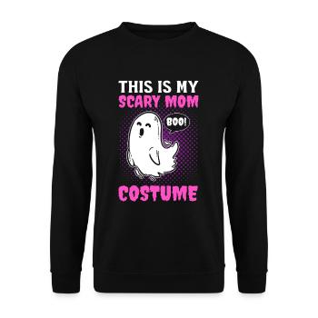 Halloween This Is My Scary Mom Costume Boo - Unisex Sweatshirt - black - Front - Alina (178cm) & Michal (187cm)
