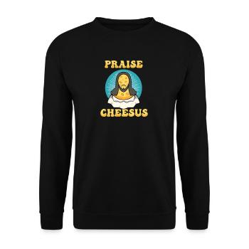 Jésus-Christ Fromage Église Christianisme Religion - Sweat-shirt Unisexe - noir - Devant - Alina (178cm) & Michal (187cm)