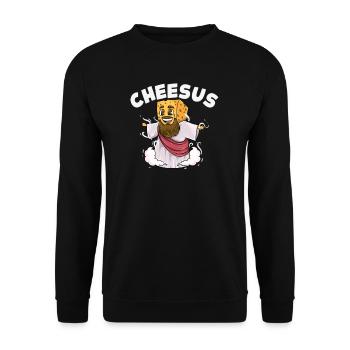 Jésus-Christ Fromage Église Christianisme Religion - Sweat-shirt Unisexe - noir - Devant - Alina (178cm) & Michal (187cm)