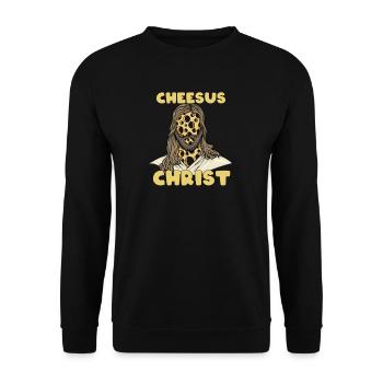 Jésus-Christ Fromage Église Christianisme Religion - Sweat-shirt Unisexe - noir - Devant - Alina (178cm) & Michal (187cm)