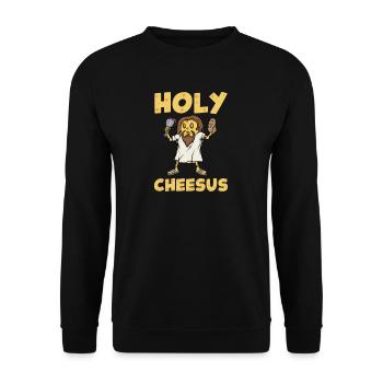 Jésus-Christ Fromage Église Christianisme Religion - Sweat-shirt Unisexe - noir - Devant - Alina (178cm) & Michal (187cm)