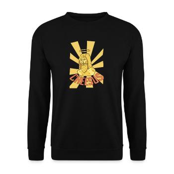 Jésus-Christ Fromage Église Christianisme Religion - Sweat-shirt Unisexe - noir - Devant - Alina (178cm) & Michal (187cm)