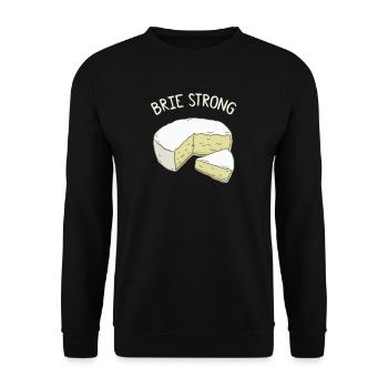 Brie Cheese Gouda Fondue Raclette Cheddar Switzerland - Unisex Sweatshirt - black - Front - Alina (178cm) & Michal (187cm)