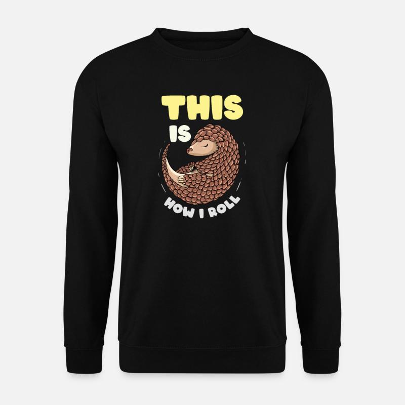 Schuppentier Pangolin Schuppen bedrohtes Tier - Unisex Pullover - Schwarz