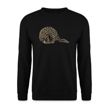 Schuppentier Pangolin Schuppen bedrohtes Tier - Unisex Pullover - Schwarz - Vorne - Alina (178cm) & Michal (187cm)
