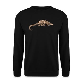 Schuppentier Pangolin Schuppen bedrohtes Tier - Unisex Pullover - Schwarz - Vorne - Alina (178cm) & Michal (187cm)