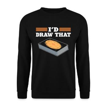I’d Draw That Trading Card Game Trading Card - Unisex Pullover - Schwarz - Vorne - Alina (178cm) & Michal (187cm)