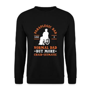 Amputierter Amputation Regierung körperlich - Unisex Pullover - Schwarz - Vorne - Alina (178cm) & Michal (187cm)