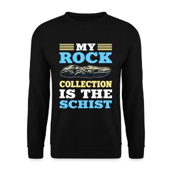 My Rock Collection Is The Schist Mineral - Unisex Pullover - Schwarz - Vorne - Alina (178cm) & Michal (187cm)