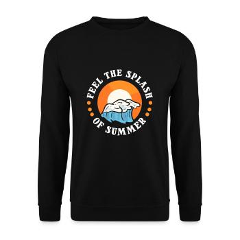 Feel The Splash Of Summer Swimming Water Pool - Unisex Sweatshirt - black - Front - Alina (178cm) & Michal (187cm)