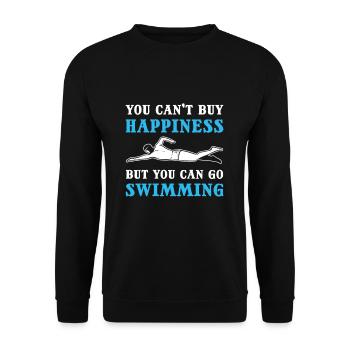 Vous ne pouvez pas acheter le bonheur, mais vous pouvez aller nager - Sweat-shirt Unisexe - noir - Devant - Alina (178cm) & Michal (187cm)