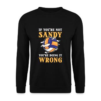 Volleyball de plage Volleyball de plage Volleyball - Sweat-shirt Unisexe - noir - Devant - Alina (178cm) & Michal (187cm)