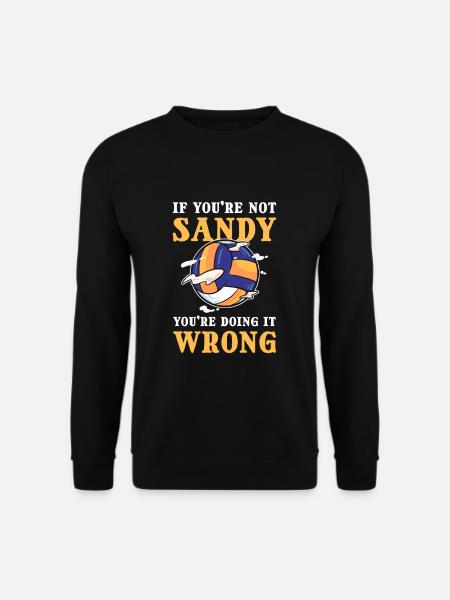 Strand Volleyball Beachvolleyball Beach Volleyball - Unisex Pullover - Schwarz