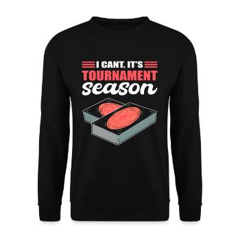 I Can’t. It‘s Tournament Season. Trading Card - Unisex Pullover - Schwarz - Vorne - Alina (178cm) & Michal (187cm)