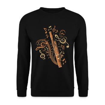 Oboe Spieler Musikinstrument Big Band Fagott - Unisex Pullover - Schwarz - Vorne - Alina (178cm) & Michal (187cm)