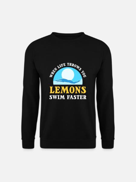 When Life Throws You Lemons, Swim Faster Swimming - Unisex Pullover - Schwarz