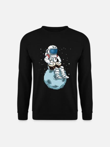 Bongo Trommel Musikinstrument Astronaut Bongos - Unisex Pullover - Schwarz