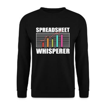 Buchhalter Buchhaltung Tabellenkalkulation - Unisex Pullover - Schwarz - Vorne - Alina (178cm) & Michal (187cm)