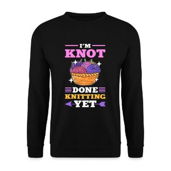 J’ai noué avec le tricot et le tricot - Sweat-shirt Unisexe - noir - Devant - Alina (178cm) & Michal (187cm)