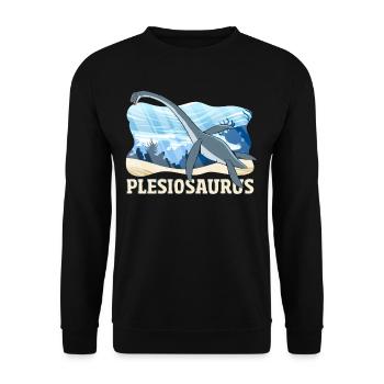Plesiosaurus Dinosaure - Sweat-shirt Unisexe - noir - Devant - Alina (178cm) & Michal (187cm)